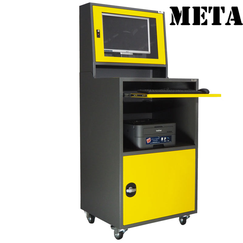 ตู้คอมเหล็ก META MC-2502-GR/YL สีเทา/เหลือง_1